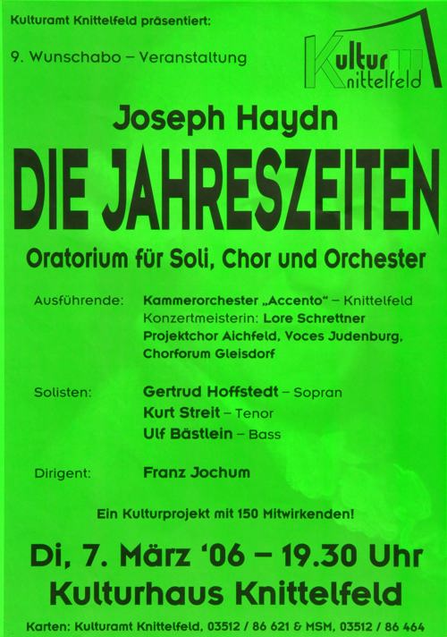 Die Jahreszeiten, Joseph Haydn 2006