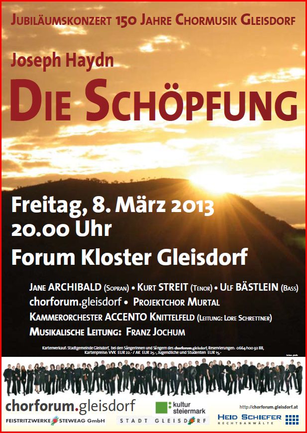 Die Schöpfung Gleisdorf 2013