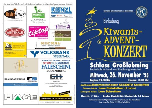 Kiwanis Adventskonzert 2025 Einladung 2